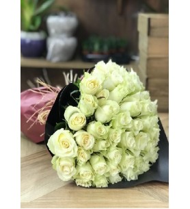 51 Adet İthal Beyaz Gül (Mnt-51-iB)